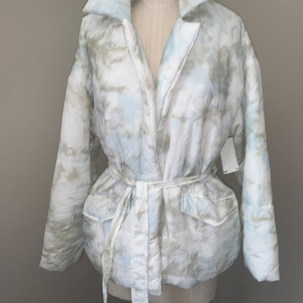 Anthropologie BlankNYC Bennie Tie-Dye Puffer  Coat new Nordstrom